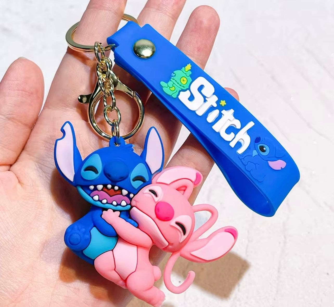 Stitch with Angel keychain
