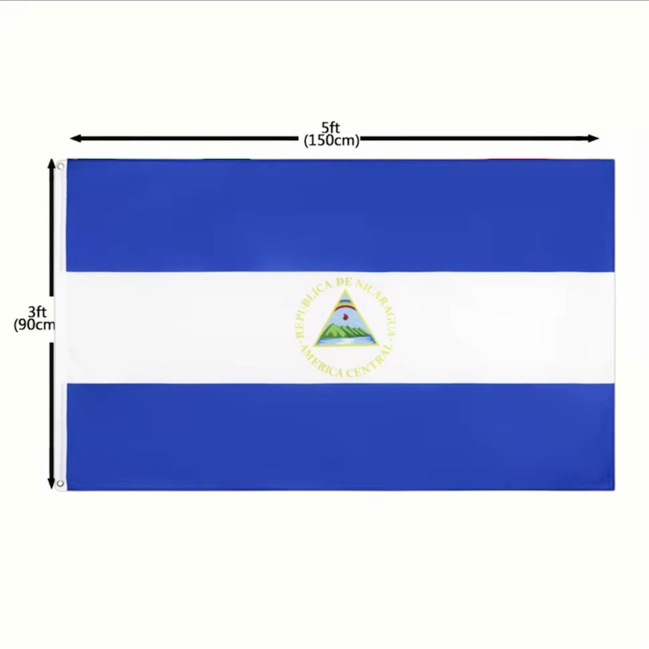 Nicaragua Flag🇳🇮 3x5ft