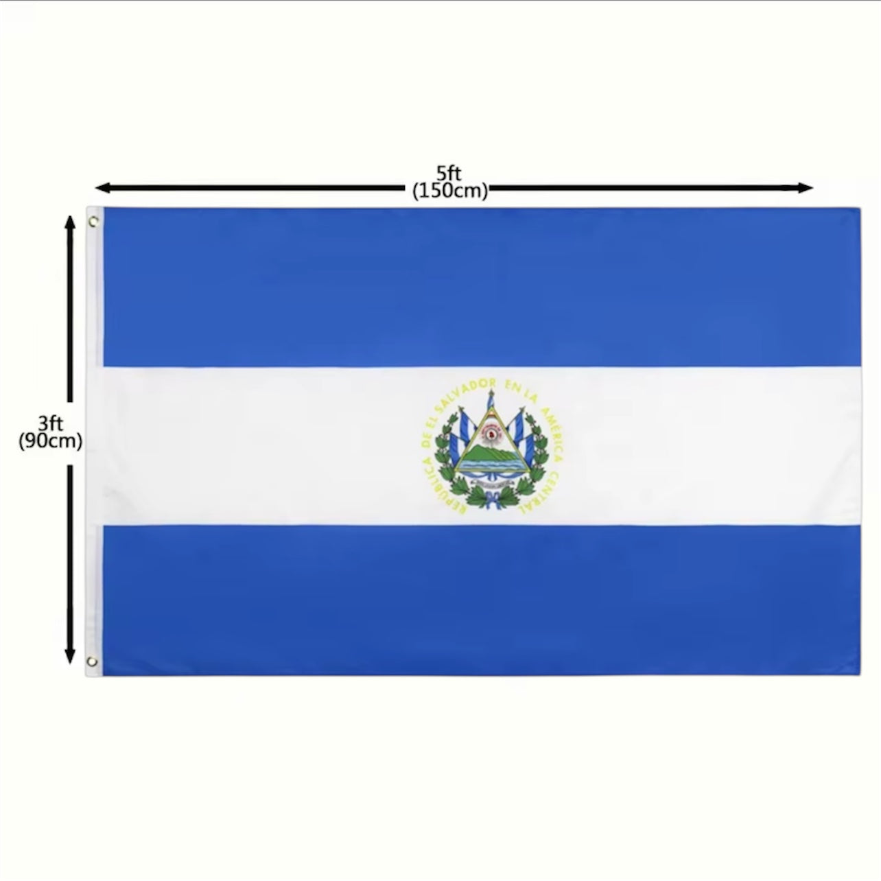 El Salvador Flag🇸🇻 3x5ft